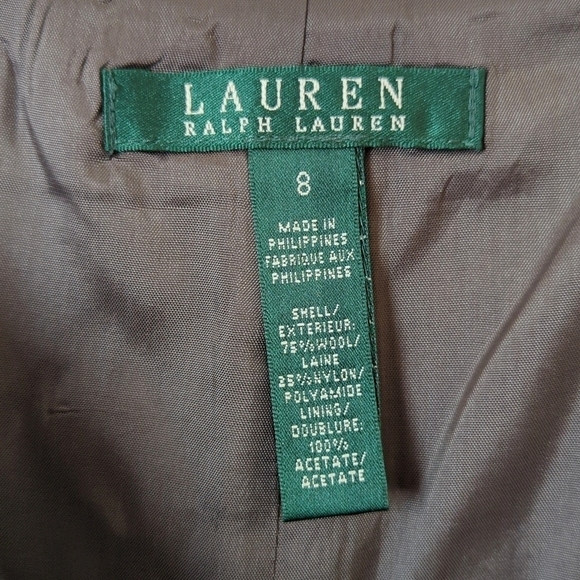 Lauren Ralph Lauren Wool Blend Knit Mid Waist Straight Knee Length Skirt Gray 8 - Picture 5 of 12